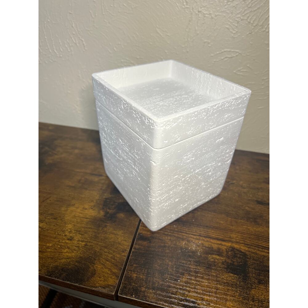 Hymmah Tray Tissue Box Cover Holder Unique Cube Design Tissue Dispenser-White - Picture 9 of 14